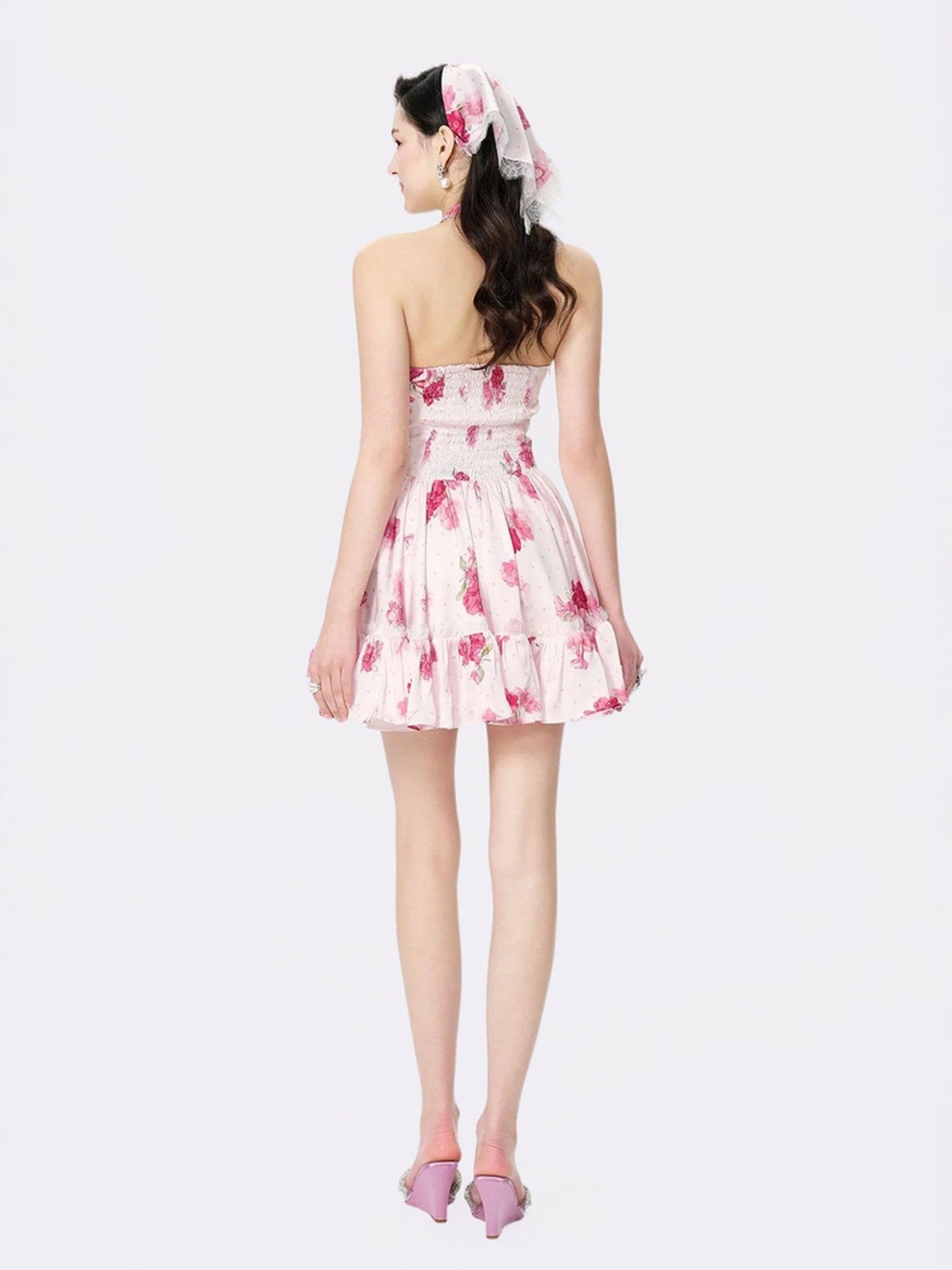 Rosaline Dress: Pink Mini Dress for Garden Party | Nana Jacqueline