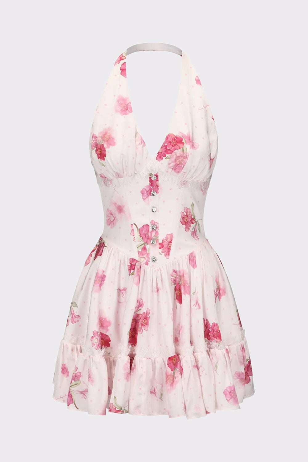 Rosaline Dress: Pink Mini Dress for Garden Party | Nana Jacqueline