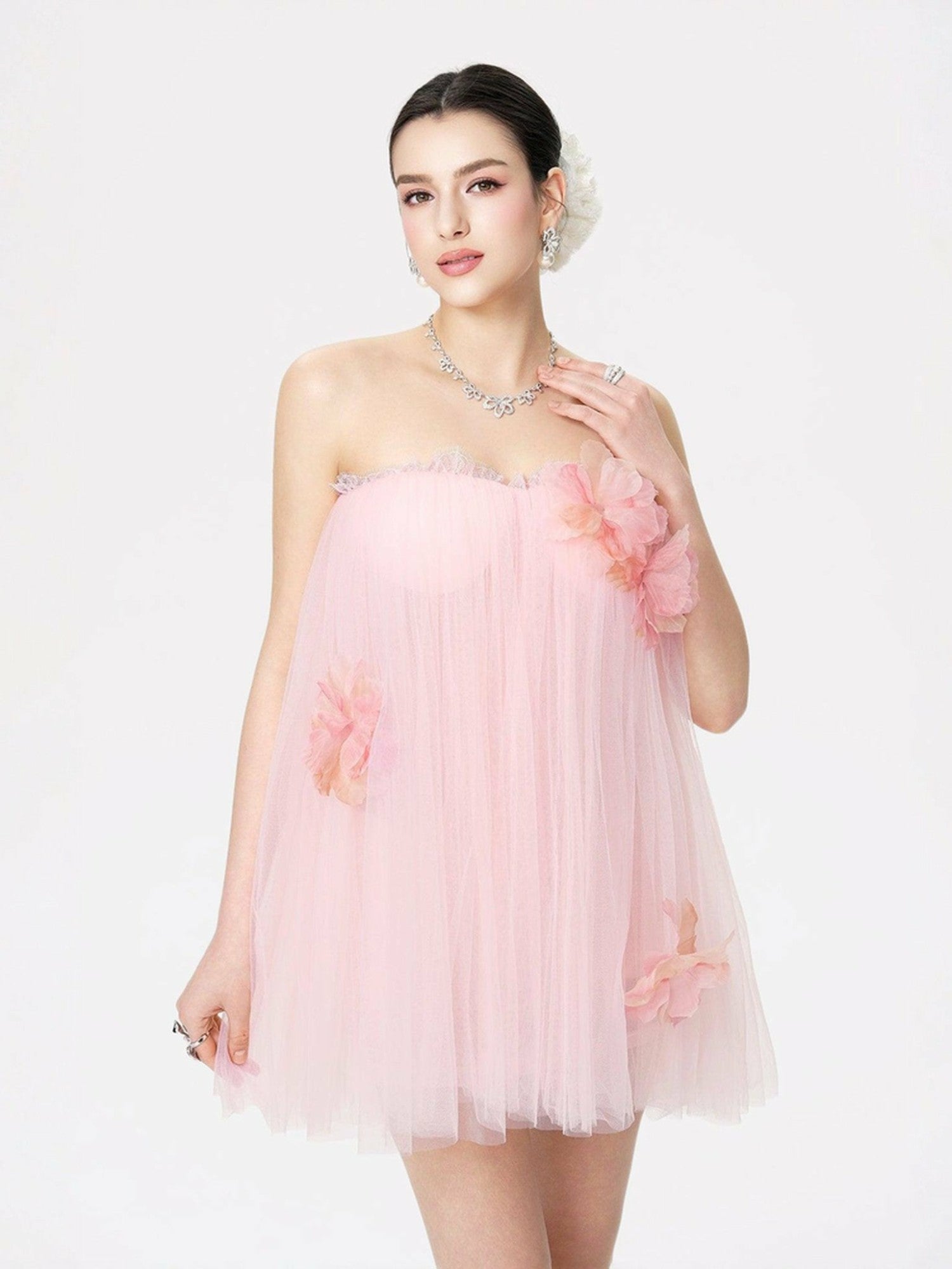 Kensingten Dress: Pink Mini Dress for Engagement Party | Nana Jacqueline
