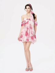Lilly Dress: Pink Mini Dress for Garden Party | Nana Jacqueline