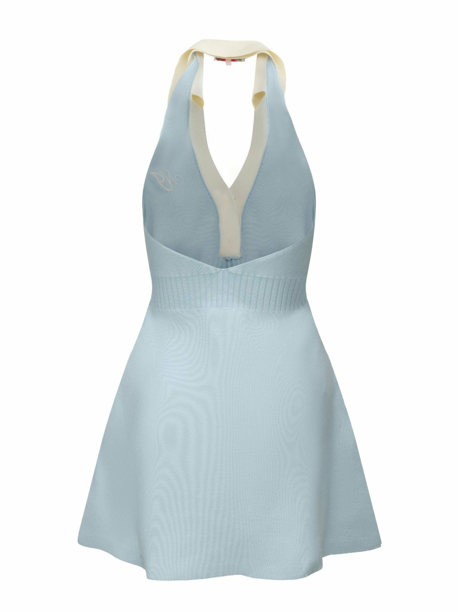 Samantha Knit Dress: Blue Mini Dress for Country Club Brunch | Nana Jacqueline