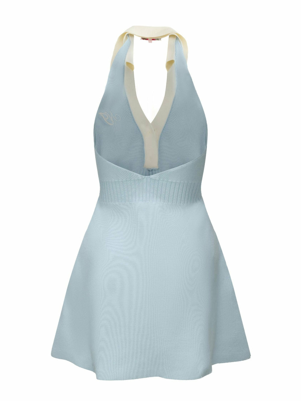 Samantha Knit Dress: Blue Mini Dress for Country Club Brunch | Nana Jacqueline
