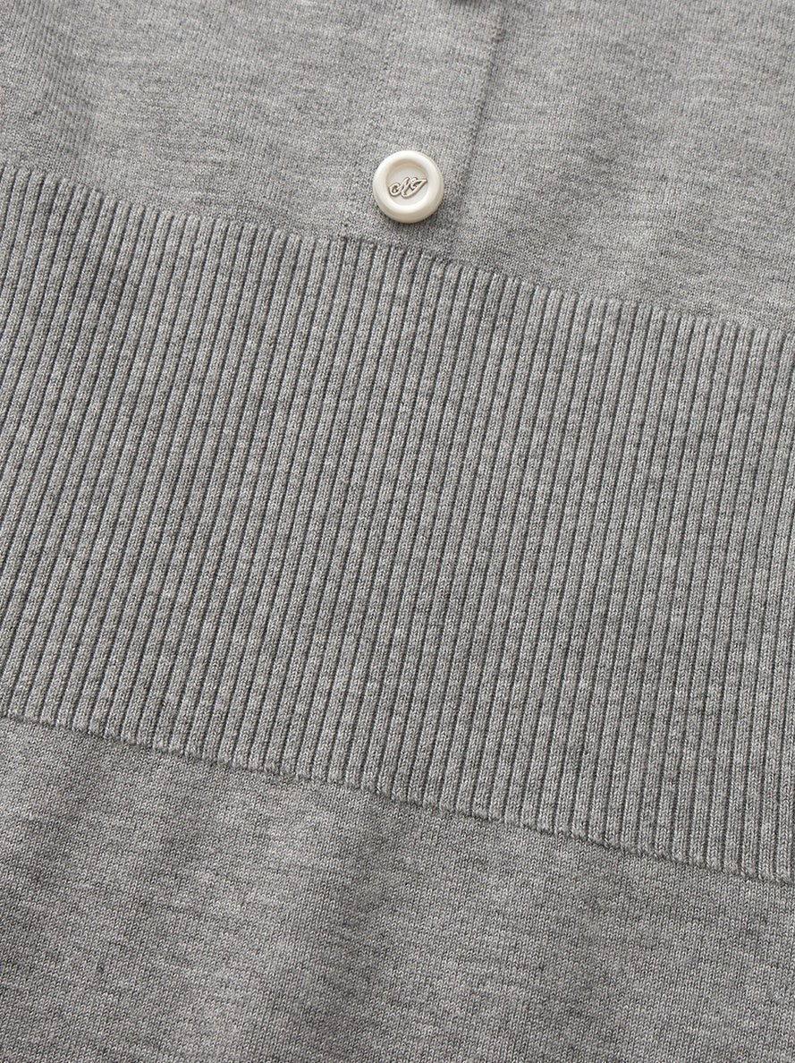 Grey Contrast-Trim Knit Mini Dress | Nana Jacqueline