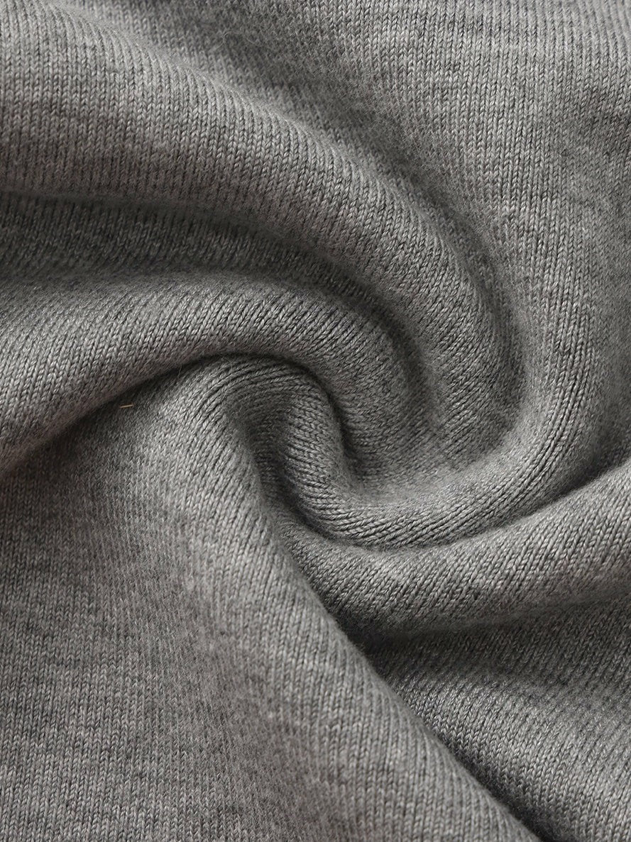 Grey Contrast-Trim Knit Mini Dress | Nana Jacqueline