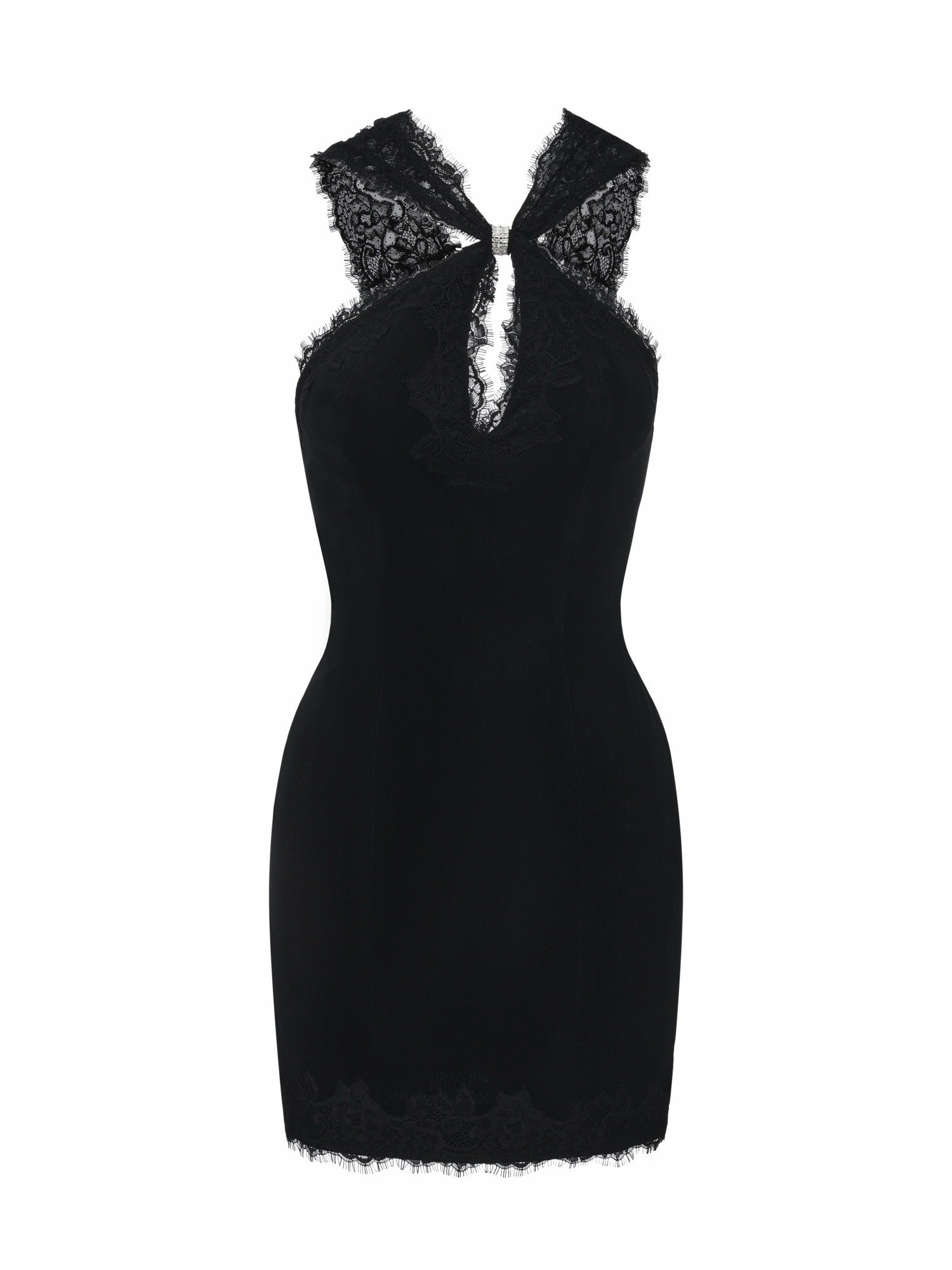 Nina Cutout Lace Bodycon Black Dress | Nana Jacqueline
