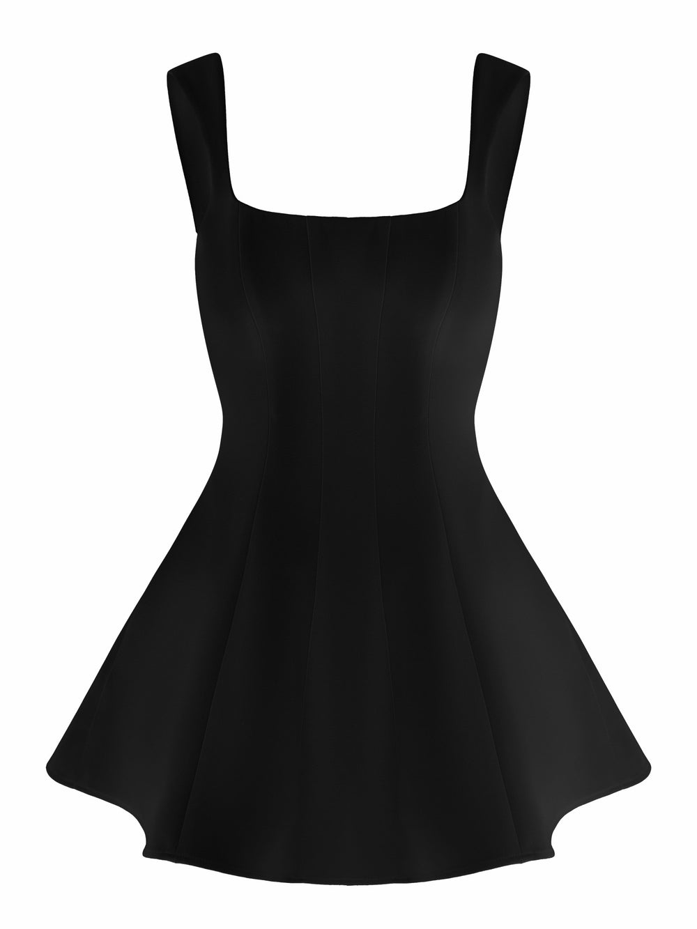 Eliza Square-Neck Black Dress | Nana Jacqueline