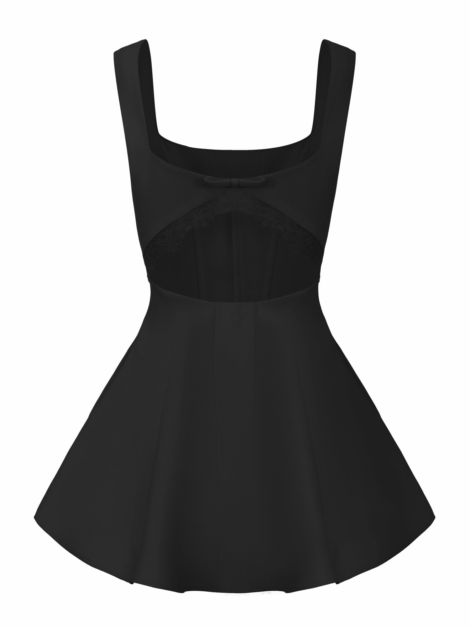 Eliza Square-Neck Black Dress | Nana Jacqueline