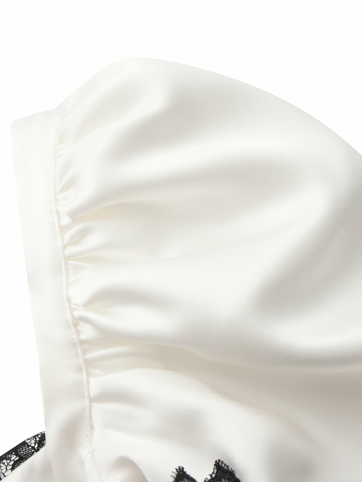 Natalia Puff Sleeve White Satin Mini Dress | Nana Jacqueline