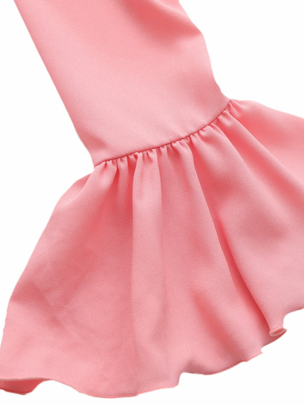 Charlotte Ruffle V-Neck Pink Dress | Nana Jacqueline