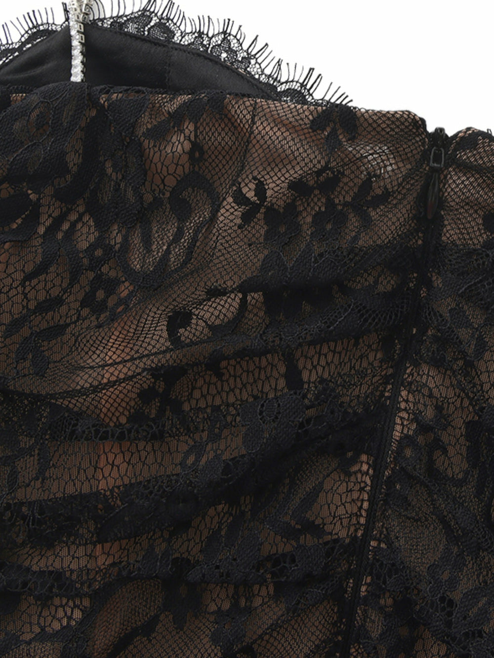 Mara Crystal-Strap Ruched Black Dress | Nana Jacqueline