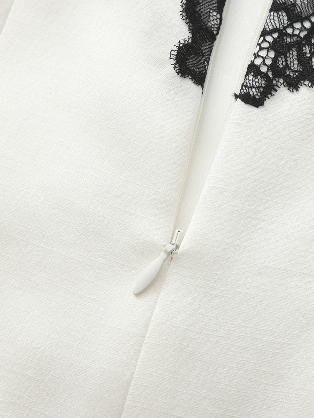 Daniela Lace-Trim Halter White Mini Dress | Nana Jacqueline