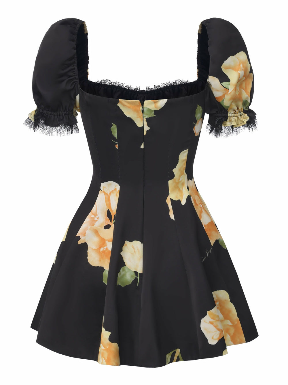 Alira Puff Sleeve Ruched Black Dress | Nana Jacqueline