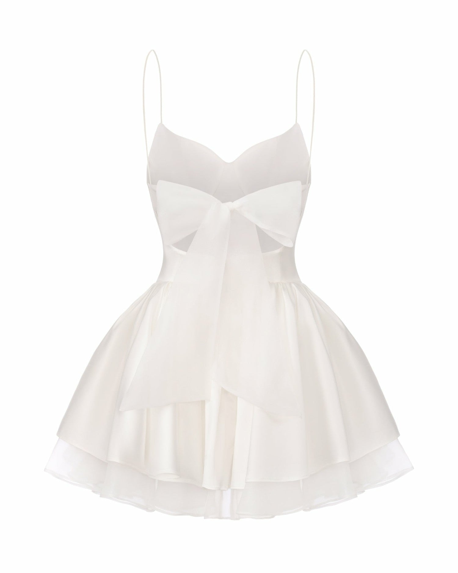 Veronica Backless Mini Dress: White Mini Dress for Bridal Shower | Nana Jacqueline