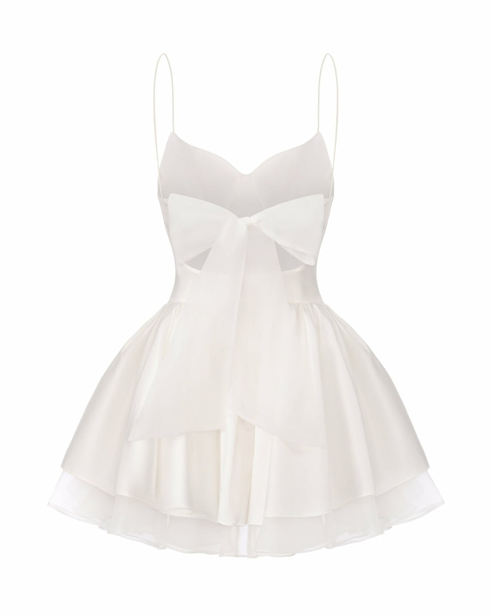 Veronica Backless Mini Dress: White Mini Dress for Bridal Shower | Nana Jacqueline