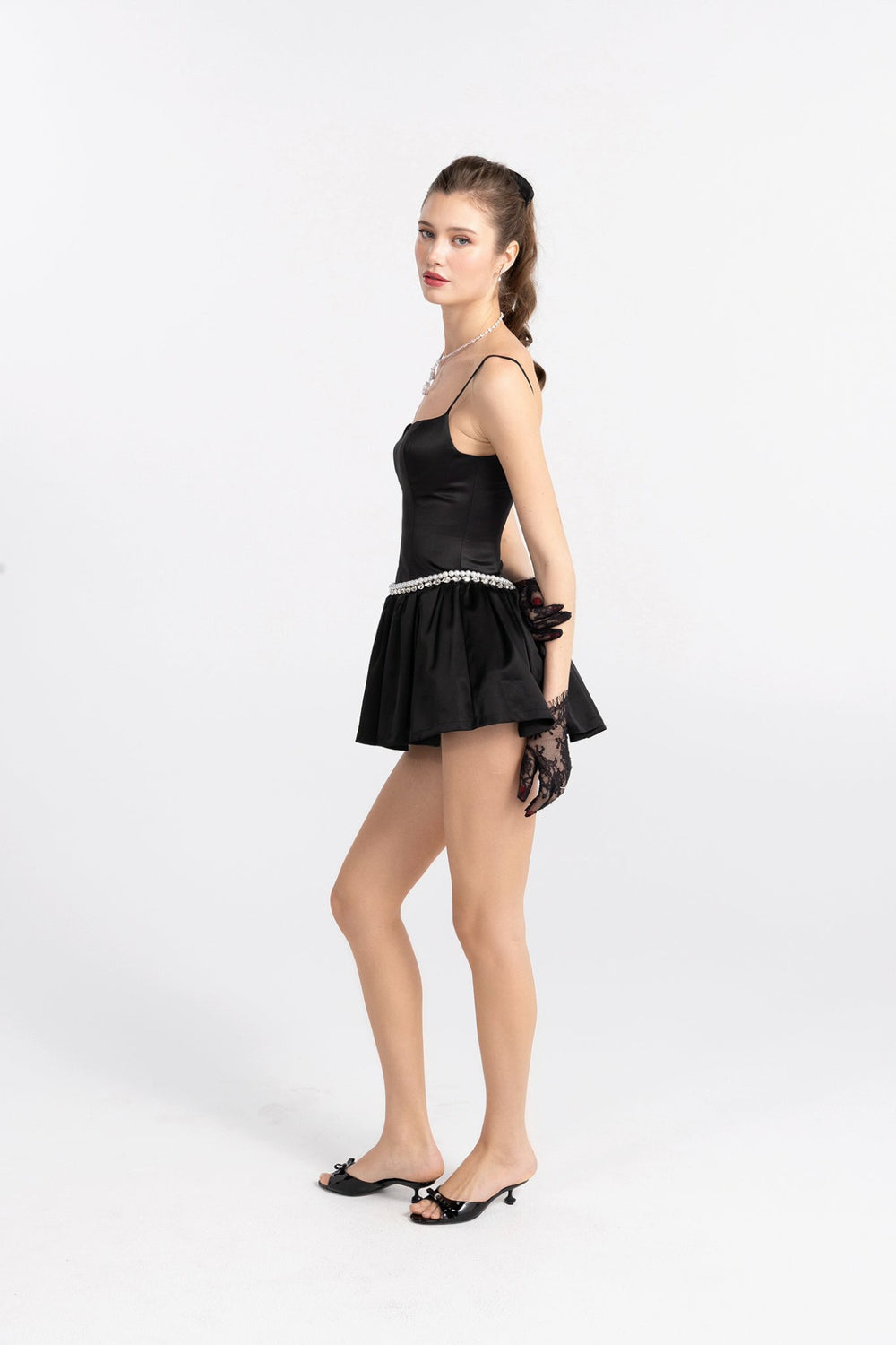 Bella Pearl Mini Dress: Black Mini Dress for Birthday Celebration | Nana Jacqueline