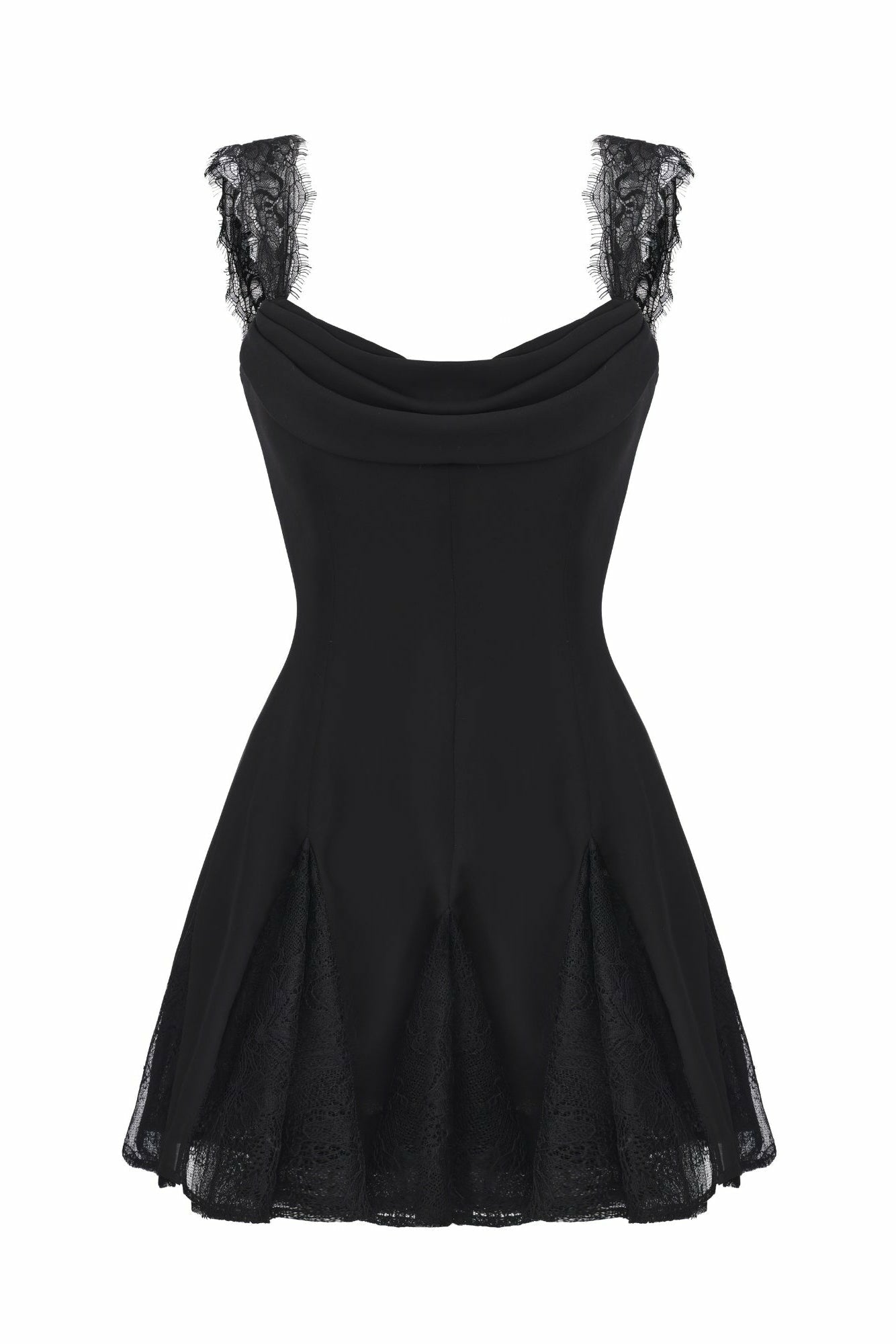 Elizabeth Lace Mini Dress: Black Mini Dress for Cocktail Party | Nana Jacqueline