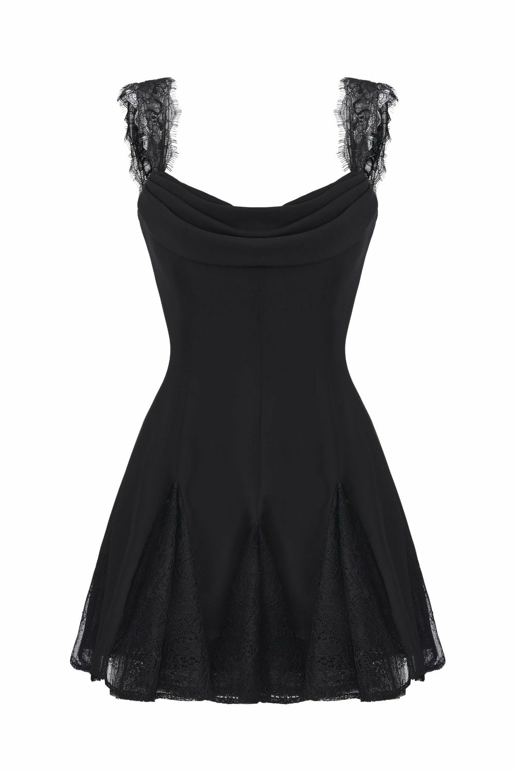 Elizabeth Lace Mini Dress: Black Mini Dress for Cocktail Party | Nana Jacqueline
