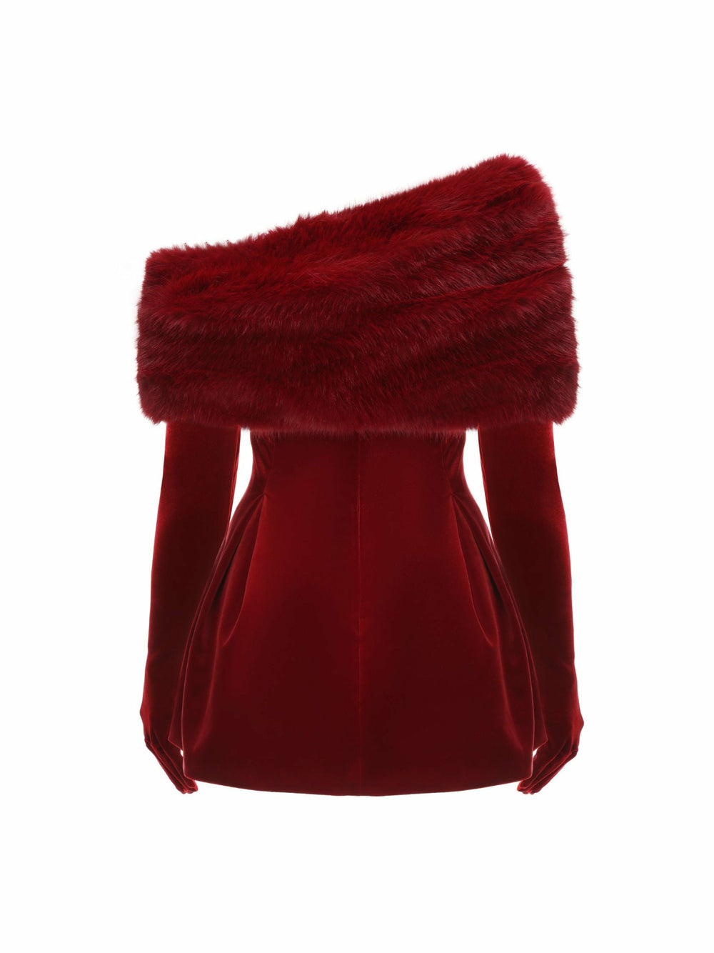 Simone Velvet Dress: Red Mini Dress for Cocktail Party | Nana Jacqueline