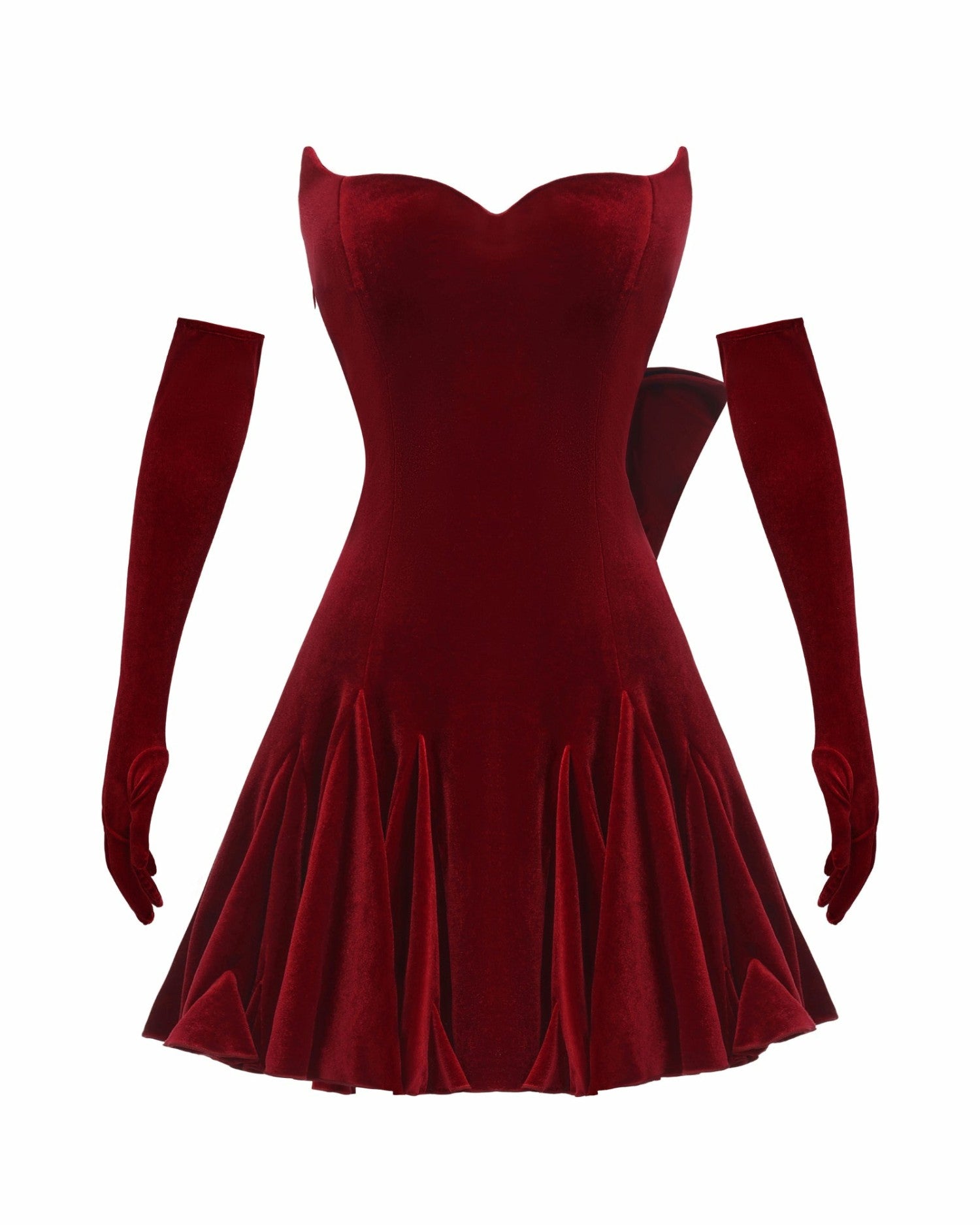 Madeleine Velvet Mini Dress: Red Mini Dress for Cocktail Party | Nana Jacqueline