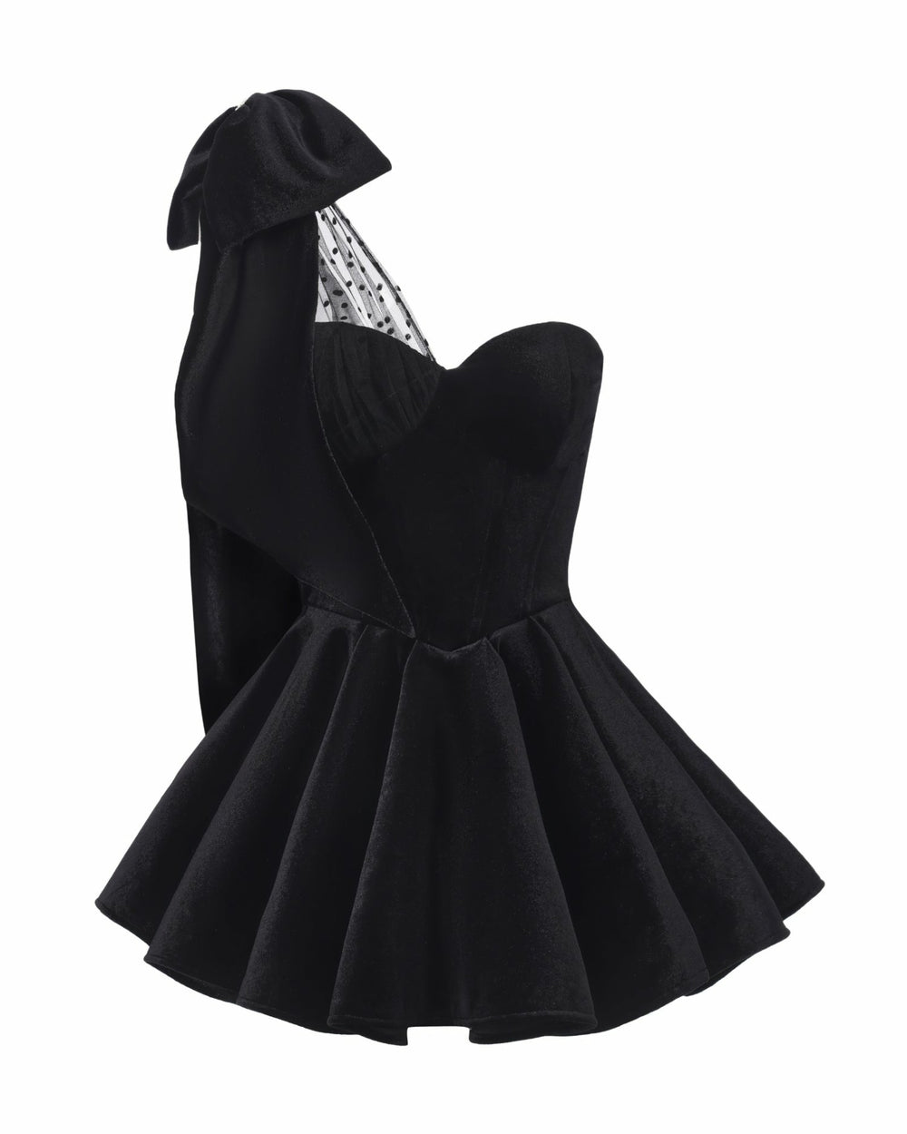 Zephina Velvet Mini Dress: Black Mini Dress for Cocktail Party | Nana Jacqueline