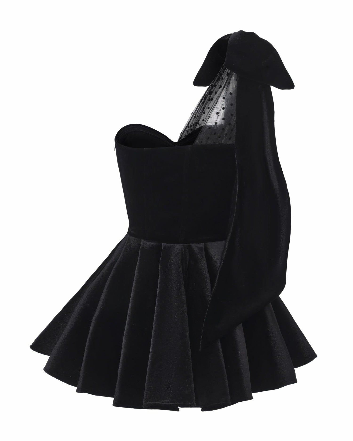 Zephina Velvet Mini Dress: Black Mini Dress for Cocktail Party | Nana Jacqueline