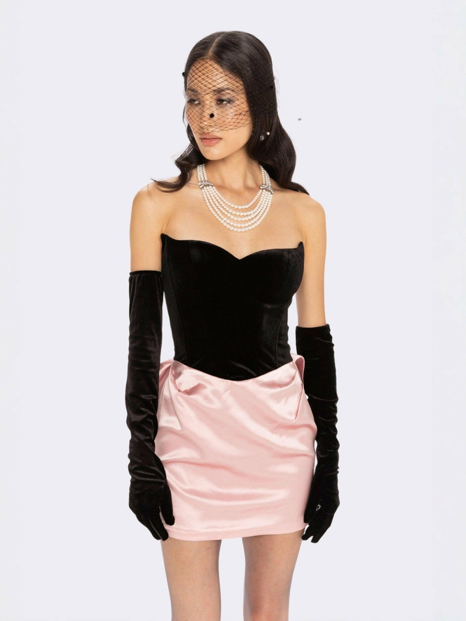 Amelia Bow Mini Dress: Black Mini Dress for Cocktail Party | Nana Jacqueline