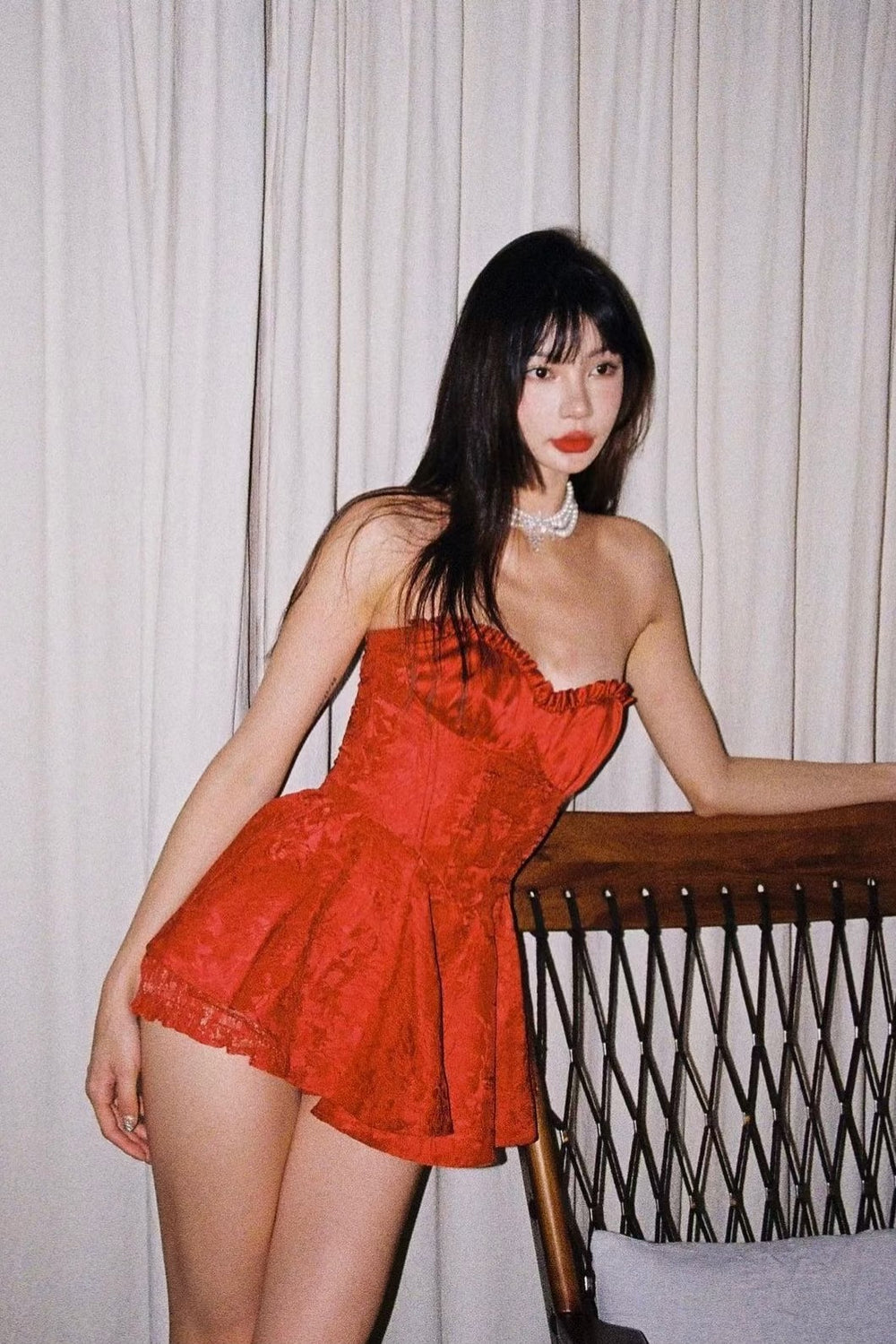 Airina Dress: Red Mini Dress for Birthday Celebration | Nana Jacqueline