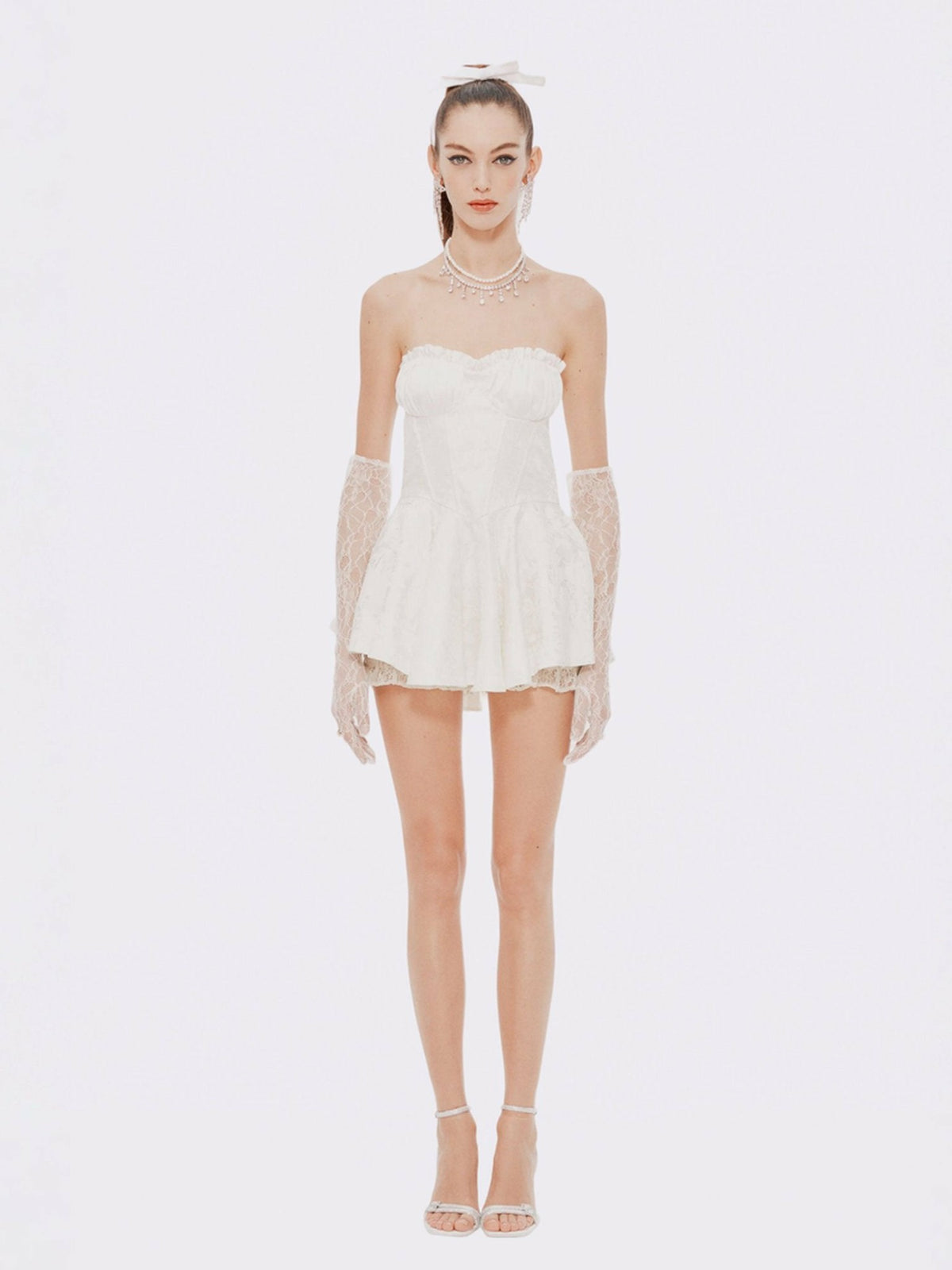 Airina Dress: White Mini Dress for Bridal Shower | Nana Jacqueline