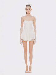 Airina Dress: White Mini Dress for Bridal Shower | Nana Jacqueline