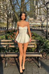 Airina Dress: White Mini Dress for Bridal Shower | Nana Jacqueline