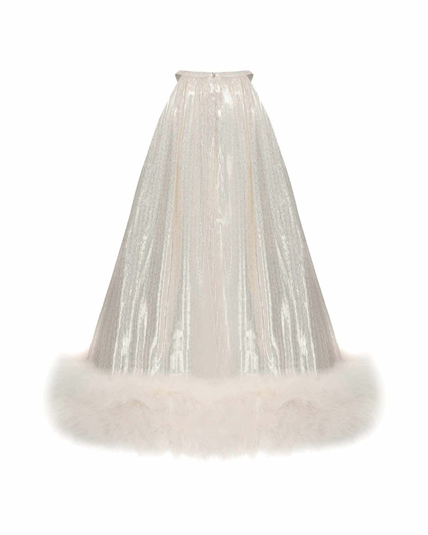 Viola Fur Mini Dress: White Mini Dress for Wedding After-Party | Nana Jacqueline