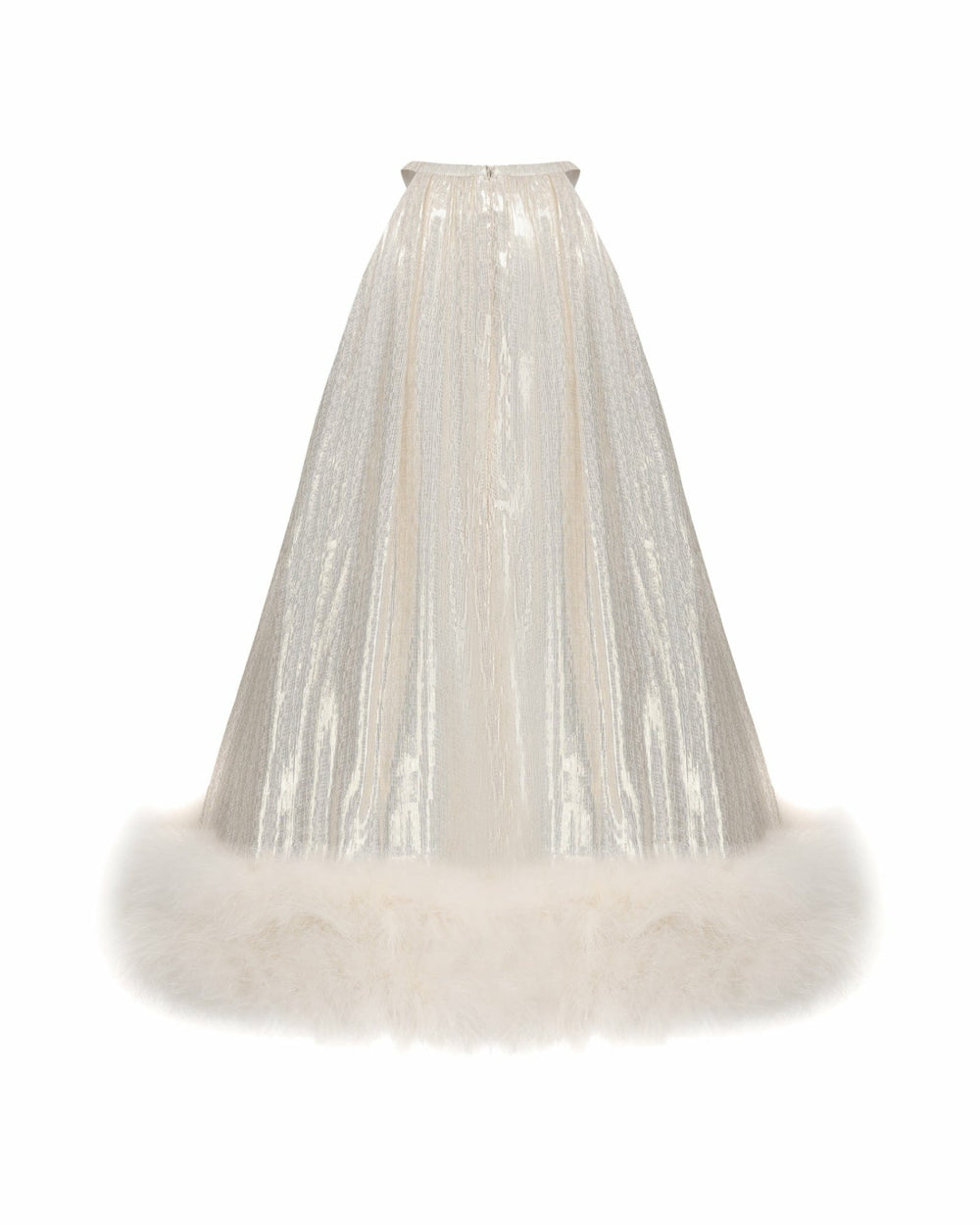 Viola Fur Mini Dress: White Mini Dress for Wedding After-Party | Nana Jacqueline