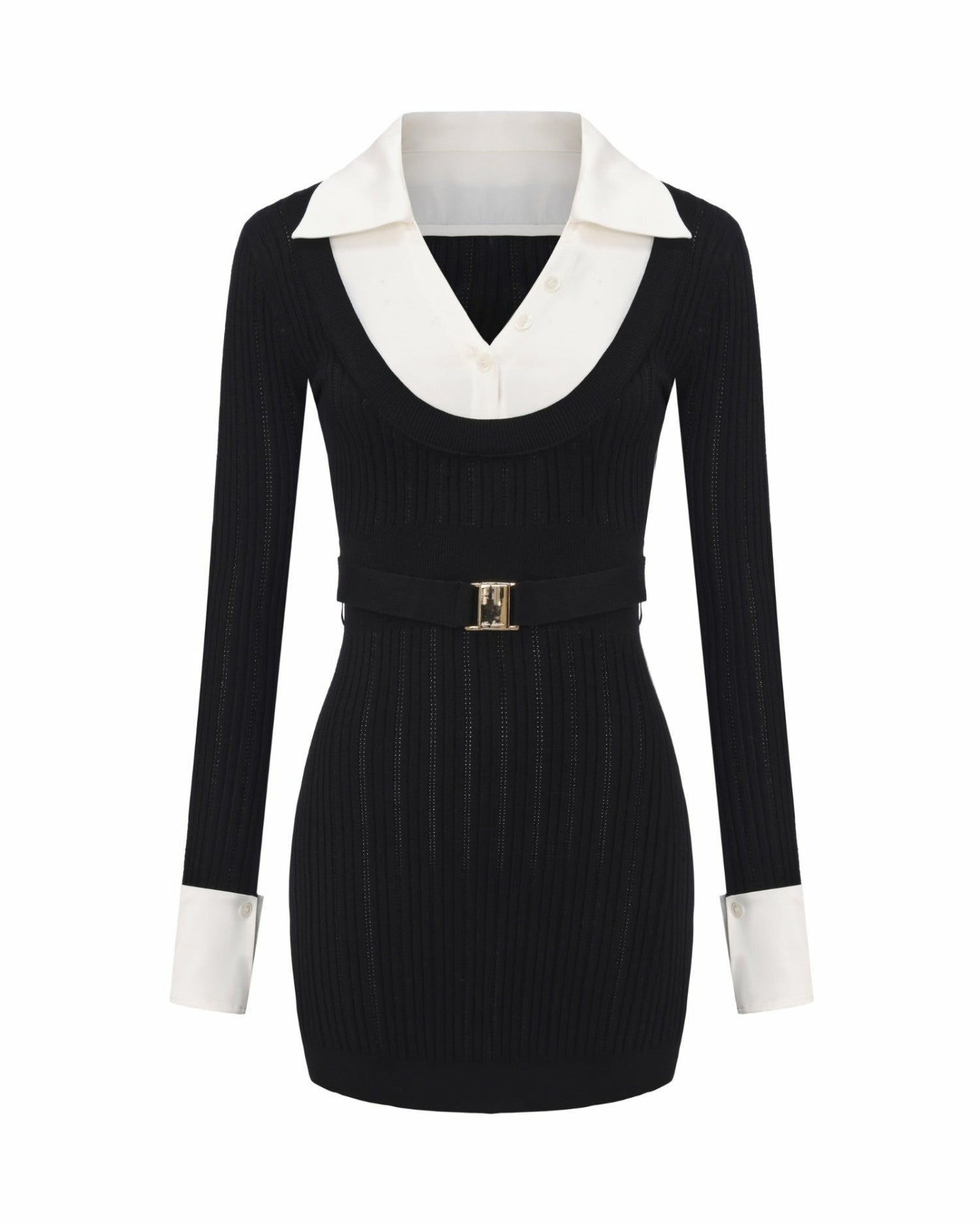 Noemie Knit Mini Dress: Black Mini Dress for Date Night | Nana Jacqueline