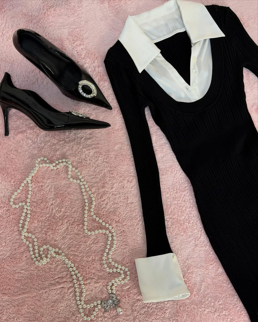 Noemie Knit Mini Dress: Black Mini Dress for Date Night | Nana Jacqueline