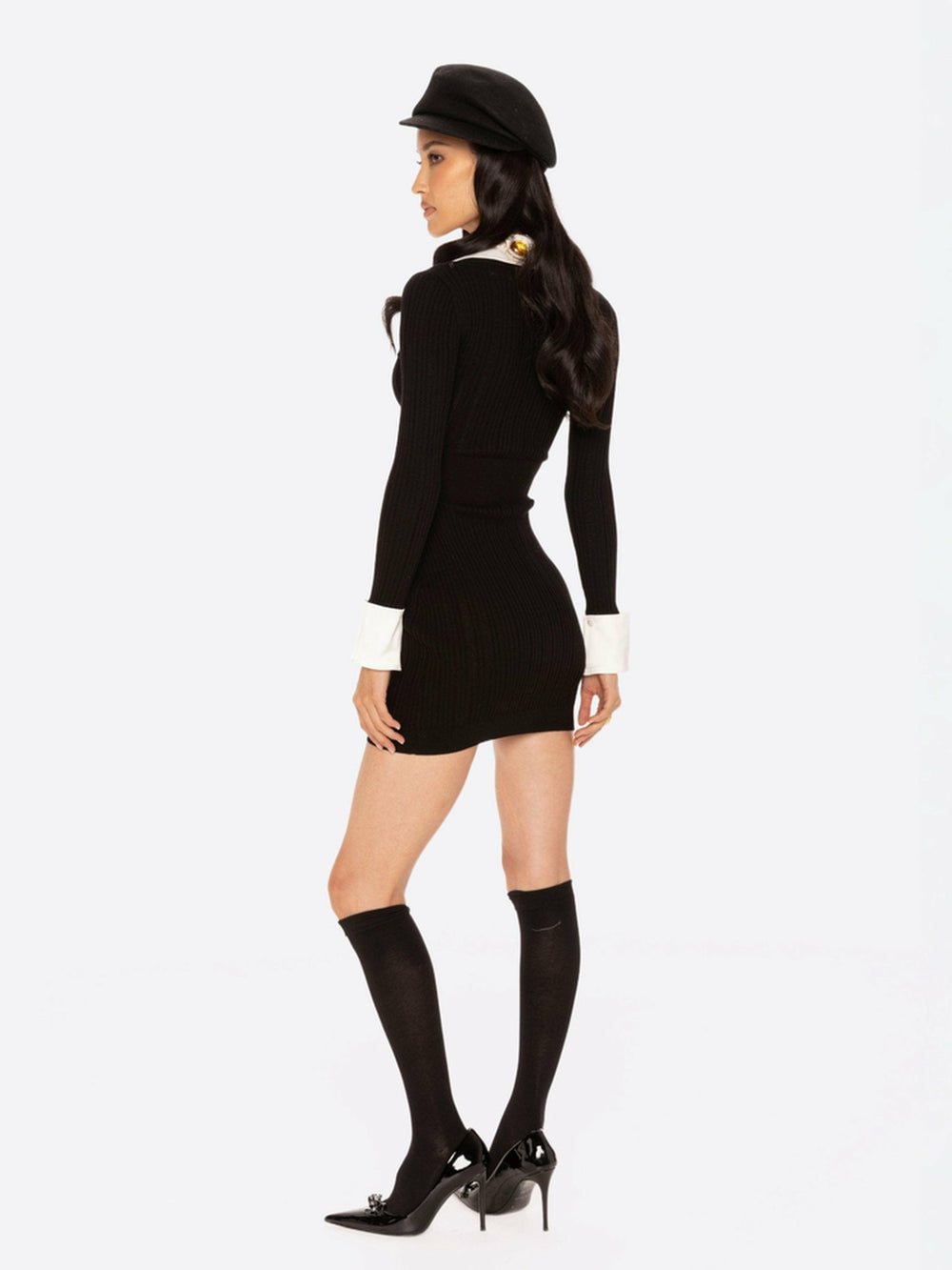 Noemie Knit Mini Dress: Black Mini Dress for Date Night | Nana Jacqueline