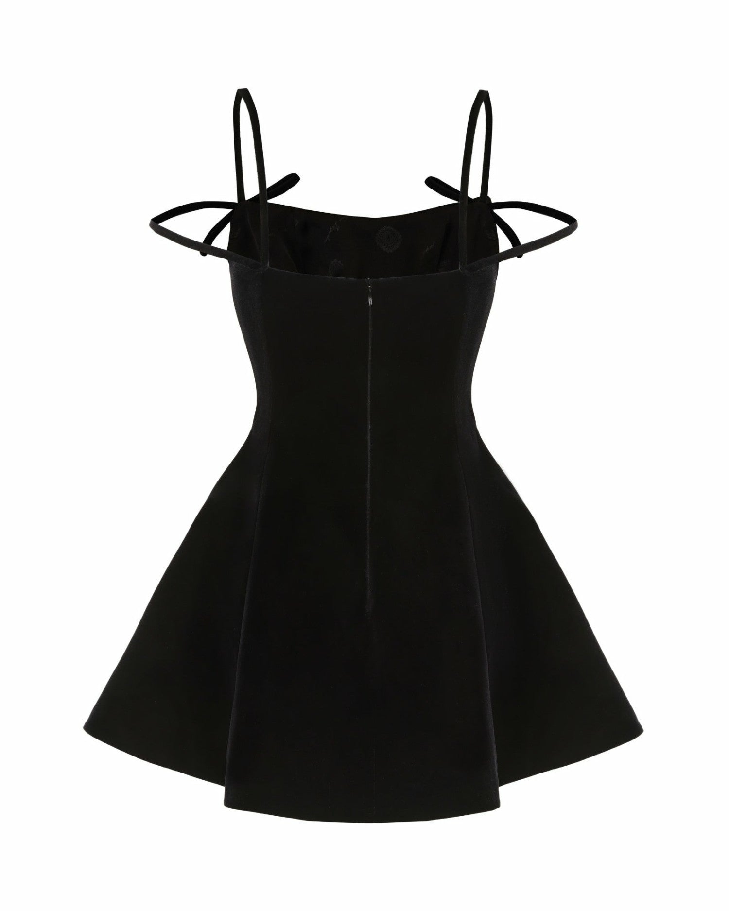 Chantal Bow Velvet Mini Dress: Black Mini Dress for Cocktail Party | Nana Jacqueline
