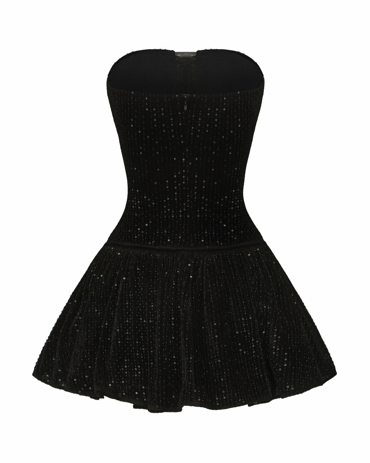 Audrey Sparkle Velvet Mini Dress: Black Mini Dress for Cocktail Party | Nana Jacqueline