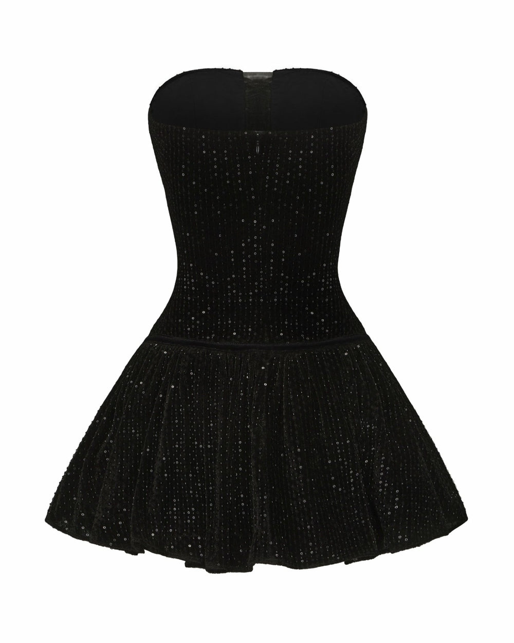 Audrey Sparkle Velvet Mini Dress: Black Mini Dress for Cocktail Party | Nana Jacqueline