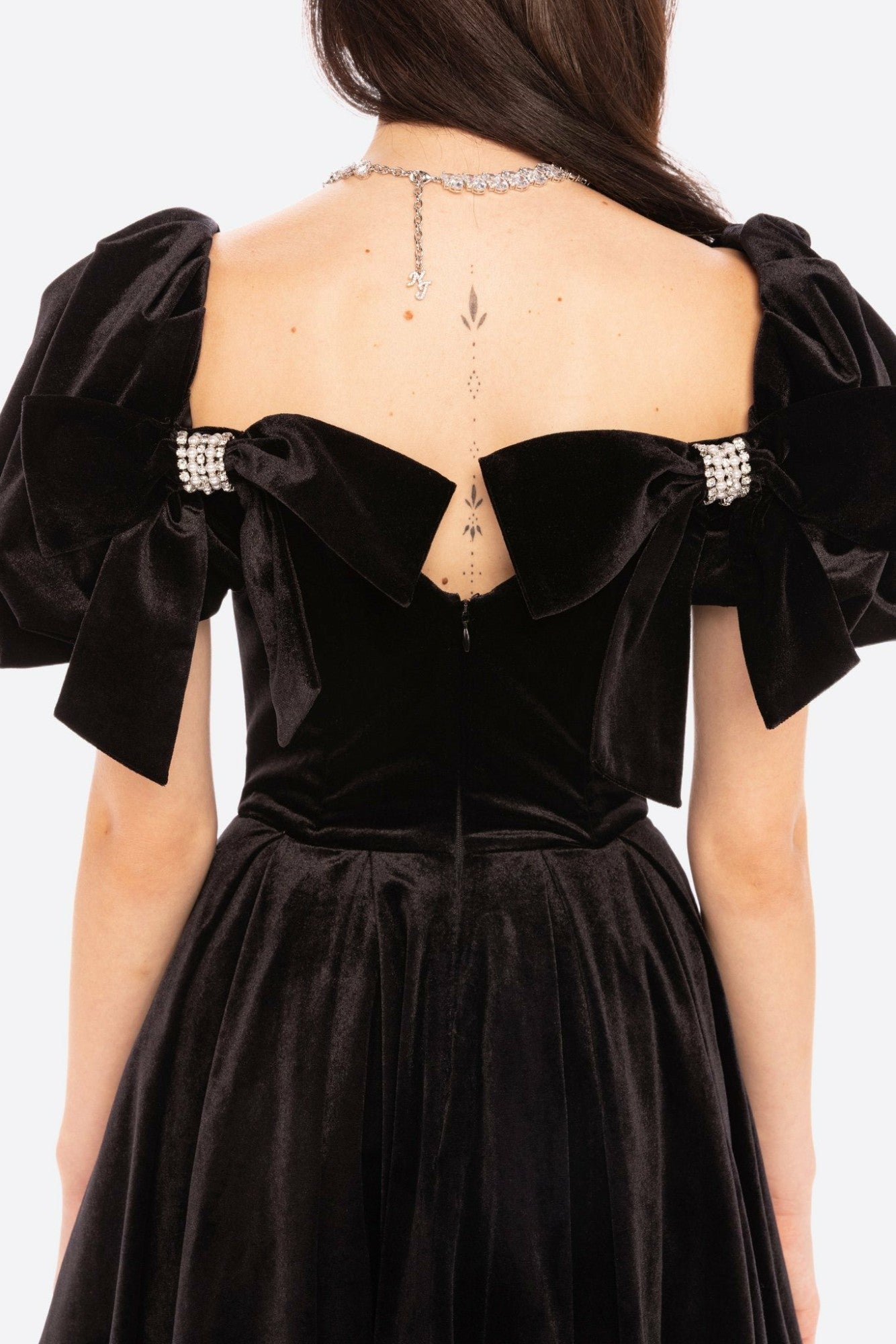 Lillian Velvet Mini Dress: Black Mini Dress for Cocktail Party | Nana Jacqueline