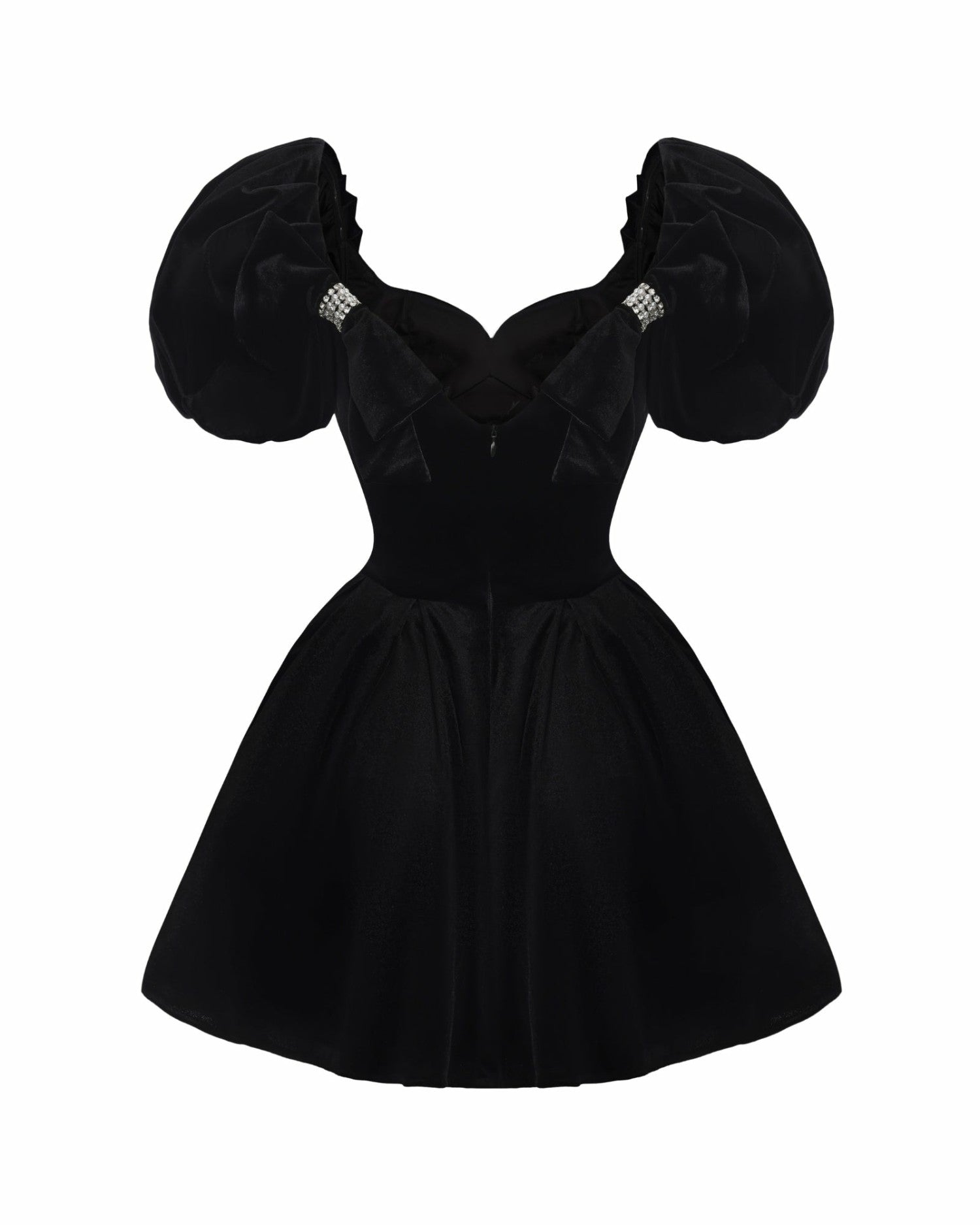 Lillian Velvet Mini Dress: Black Mini Dress for Cocktail Party | Nana Jacqueline