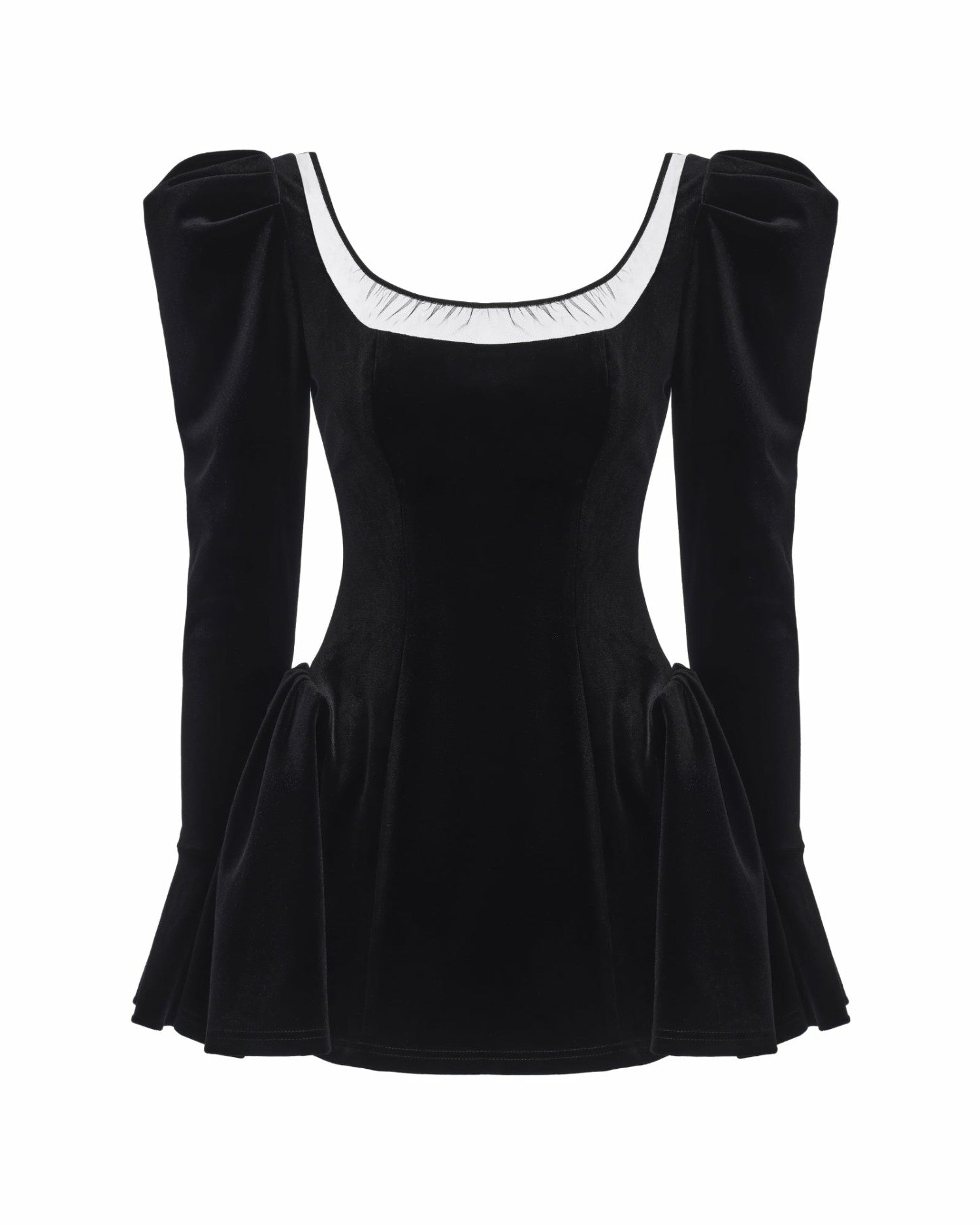 Leonora Velvet Mini Dress: Black Mini Dress for Cocktail Party | Nana Jacqueline