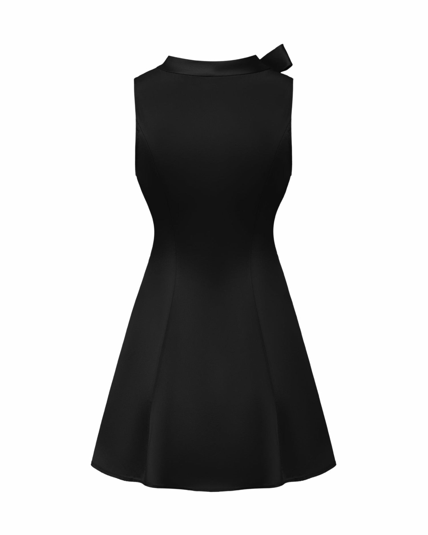 Lila Satin Mini Dress: Black Mini Dress for Cocktail Party | Nana Jacqueline