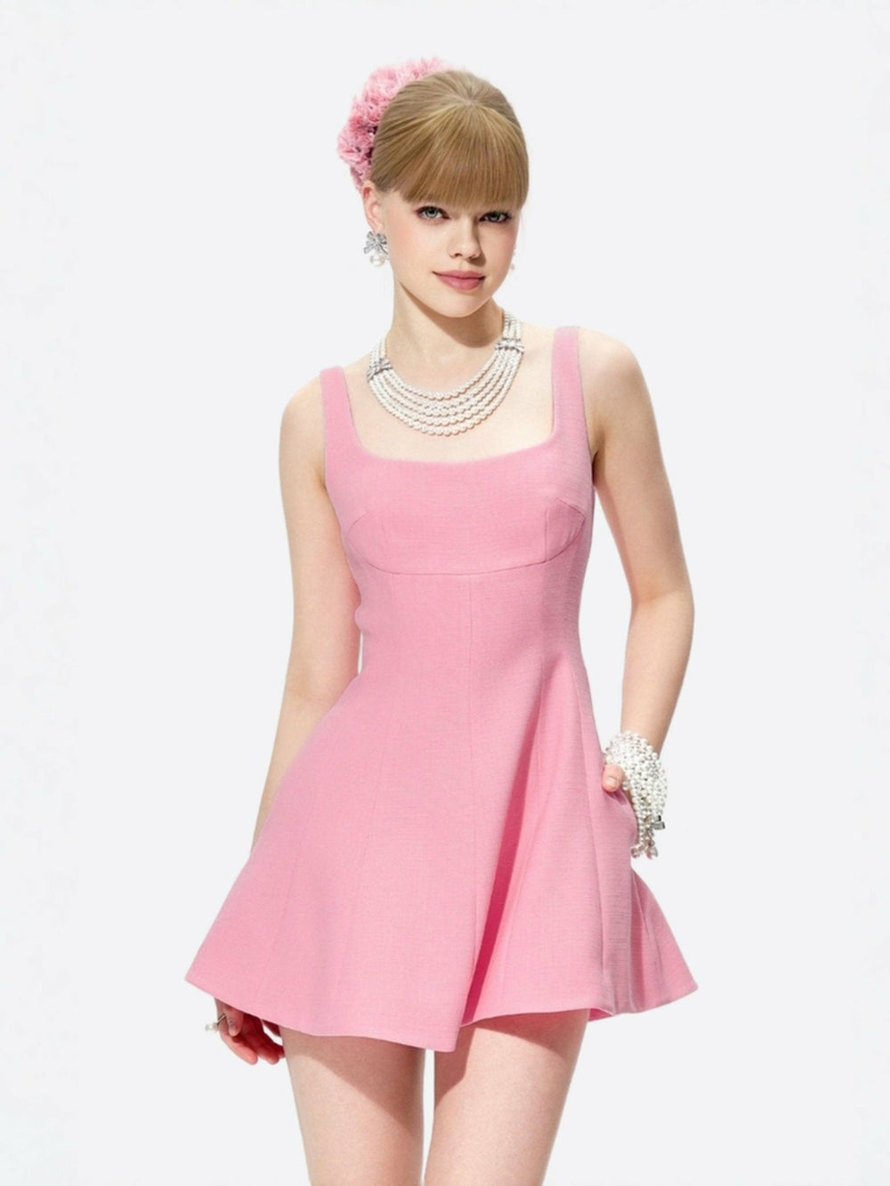 Marianne Dress: Pink Mini Dress for Birthday Party | Nana Jacqueline