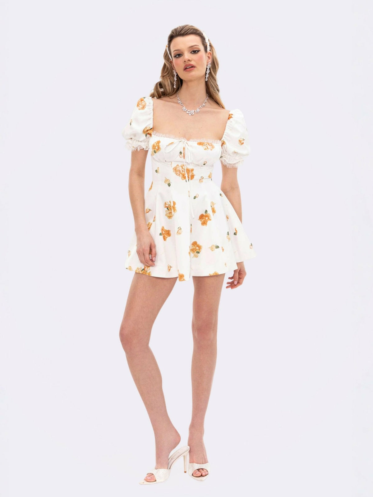 Theodora Dress: Floral Mini Dress for Garden Party | Nana Jacqueline