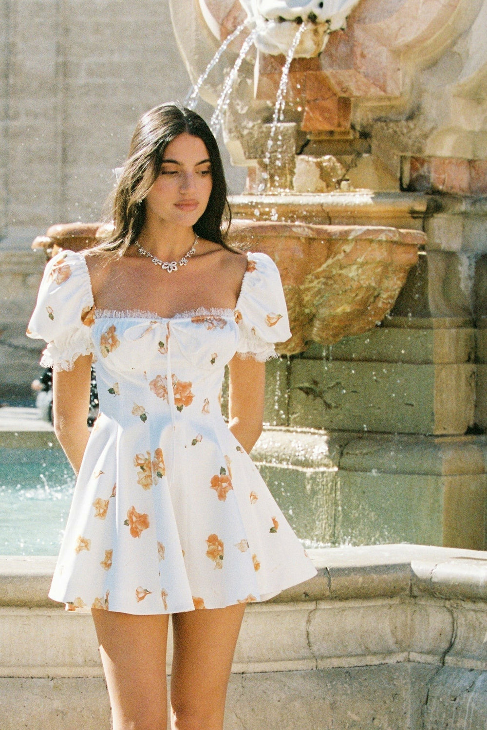 Theodora Dress: Floral Mini Dress for Garden Party | Nana Jacqueline
