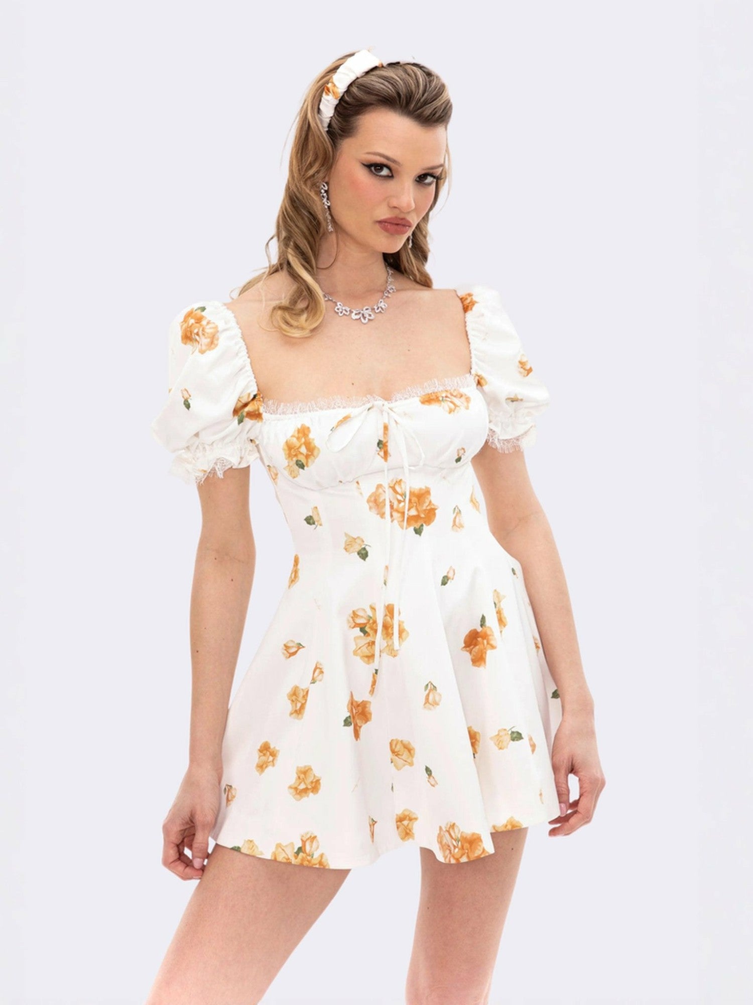 Theodora Dress: Floral Mini Dress for Garden Party | Nana Jacqueline