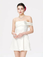Cornelia Dress: White Mini Dress for Bridal Shower | Nana Jacqueline