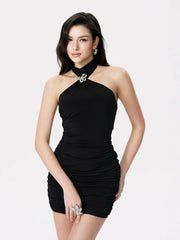 Nova Dress: Black Mini Dress for Cocktail Party | Nana Jacqueline