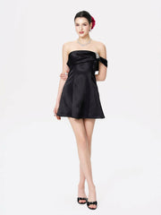 Cornelia Dress: Black Mini Dress for Cocktail Party | Nana Jacqueline