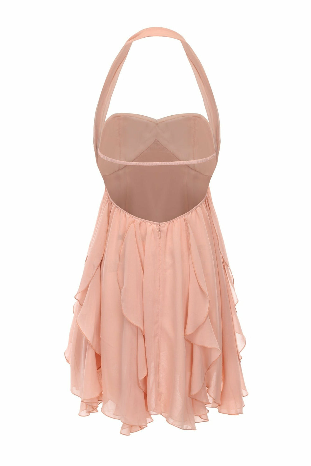 Arabella Dress: Peach Mini Dress for Garden Party | Nana Jacqueline